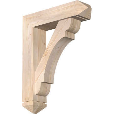 Olympic Arts And Crafts Smooth Bracket W/ Offset Brace, Douglas Fir, 7 1/2W X 30D X 38H